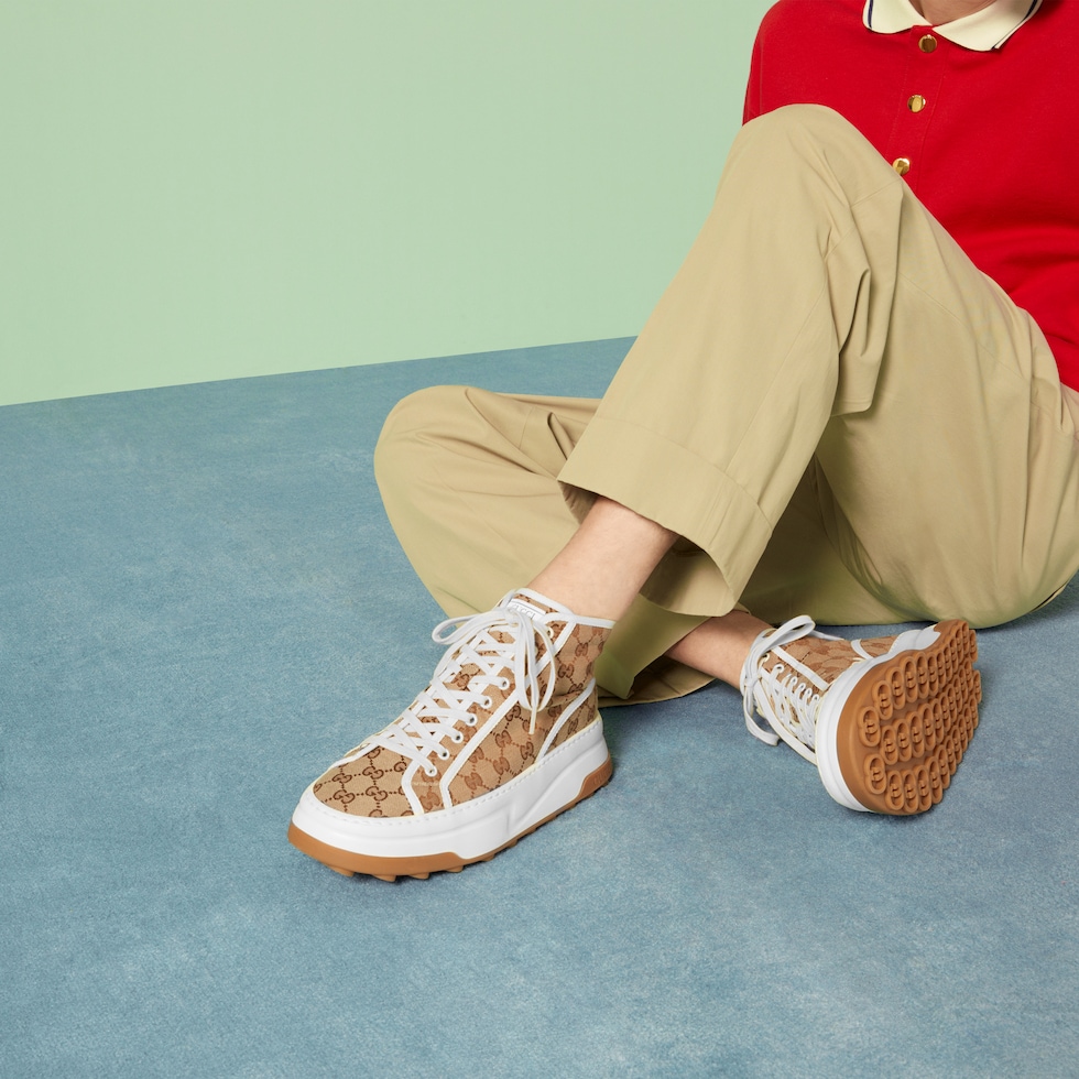 Gucci High-top Sneaker With Crystal Studs in Blue for Men