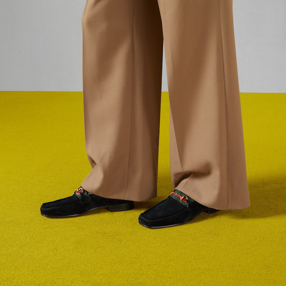 Mens black suede gucci loafers new arrivals