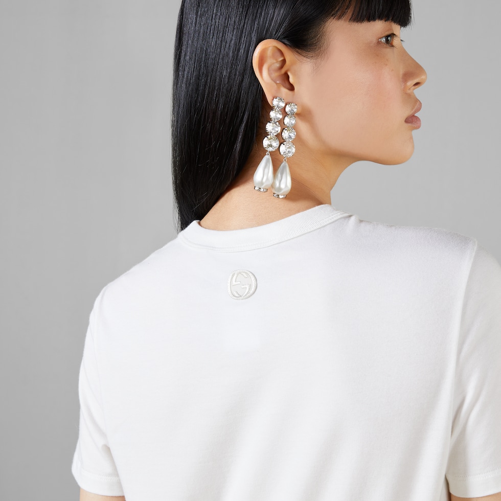 Ivory Solid Stretch Crepes T-Shirt