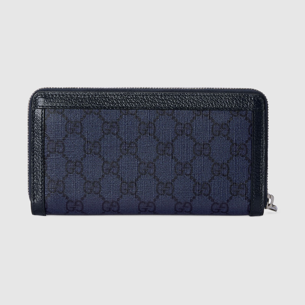 長財布 EBONY OPHIDIA GG WALLET Ophidia zip around wallet in beige and brown GG Supreme