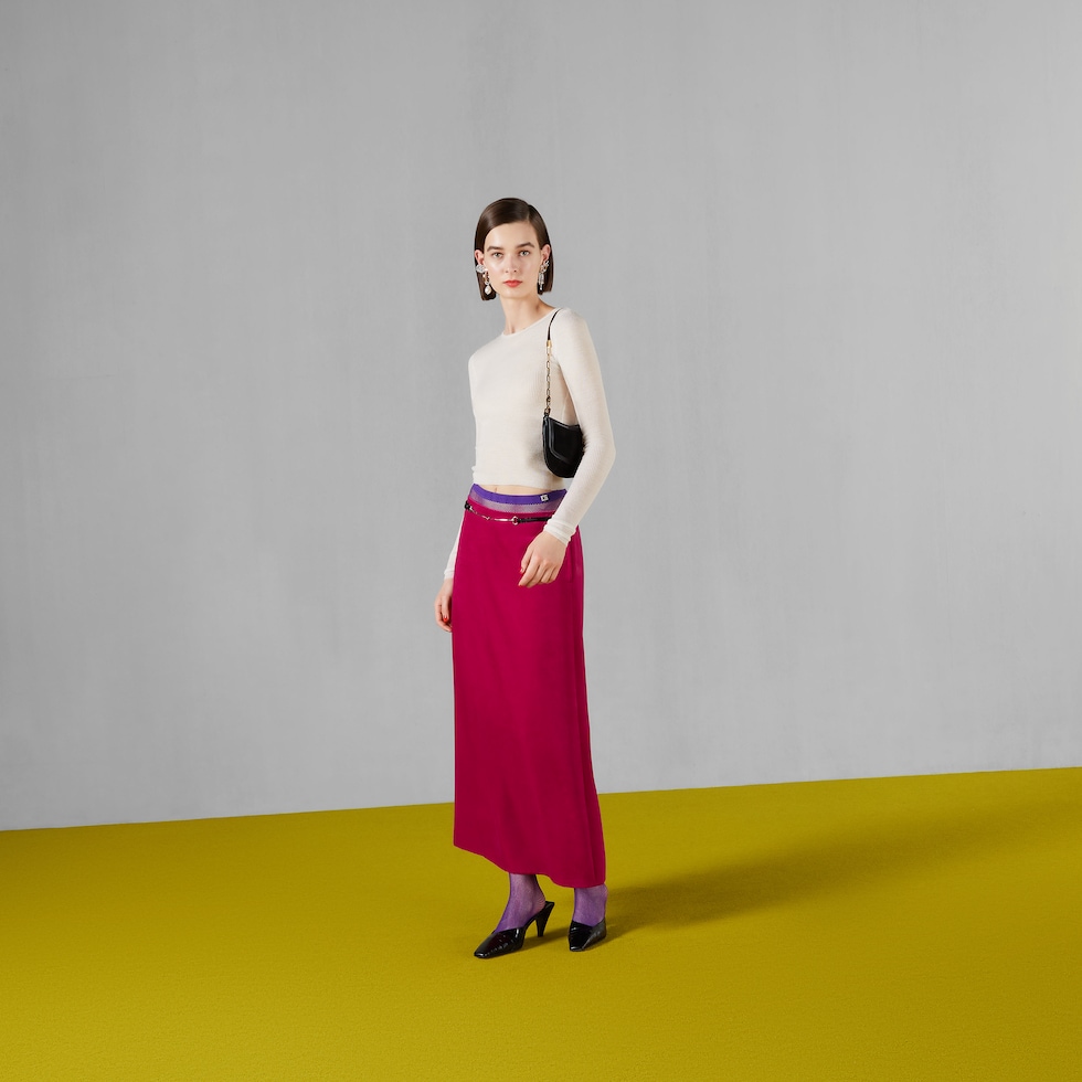 Gucci rainbow sales velvet skirt