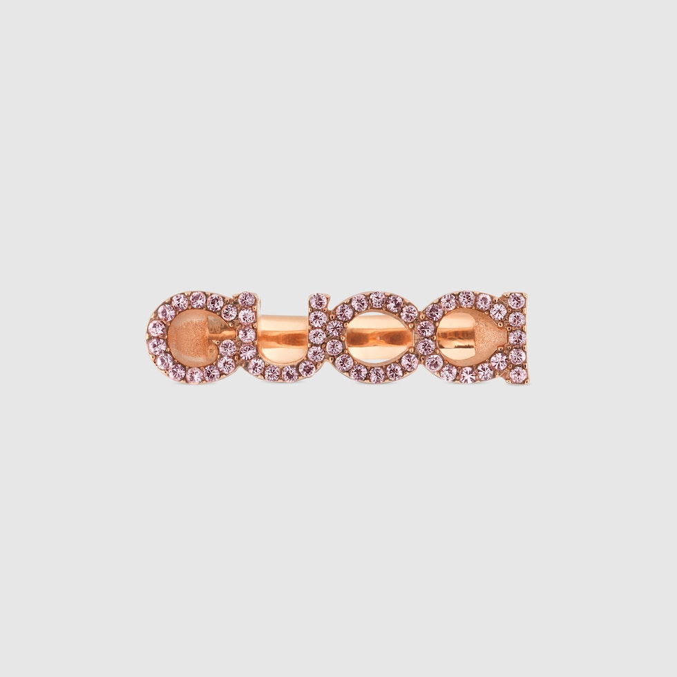 Ring mit GUCCI in rosegoldfarben GUCCI DE