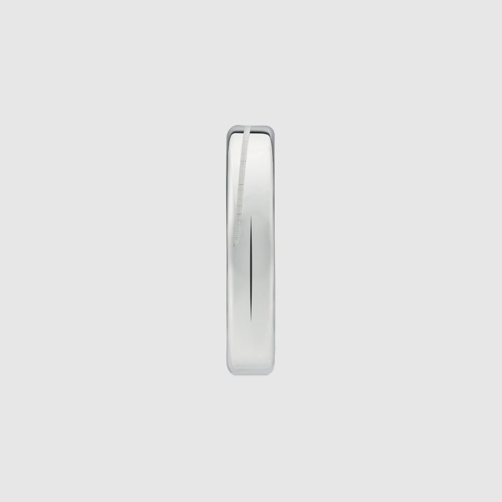 Diagonal Interlocking G thin ring in 925 sterling silver