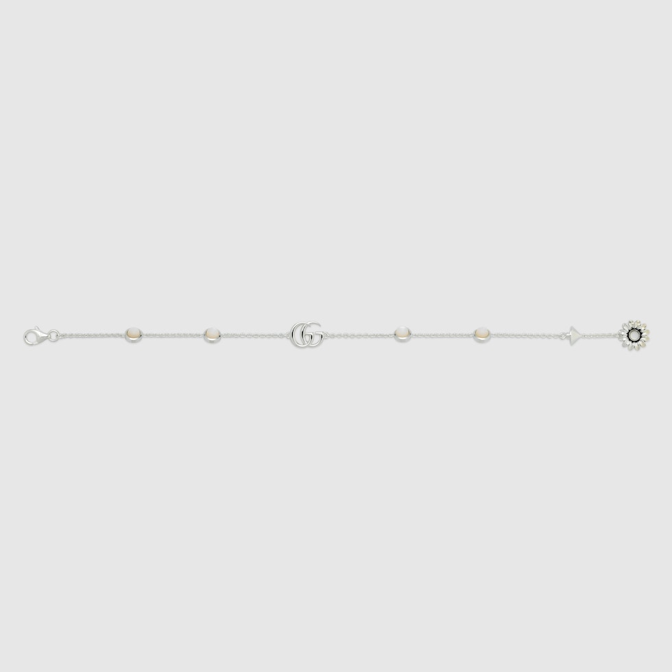 【関税込み】gucci Pearl bracelet GG Marmont mother of pearl bracelet in 925 sterling silver