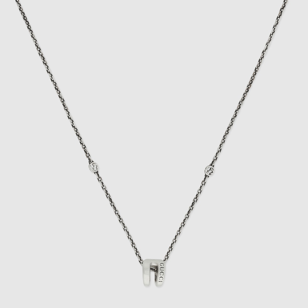 Wrapped Horsebit necklace in 925 sterling silver GUCCI US