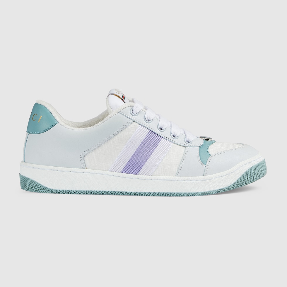 Gucci sneakers white hot sale and blue