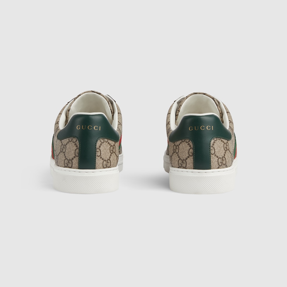 スニーカー GUCCI ACE SNEAKERS IN SMOOTH LEATHER Men's Gucci Ace sneaker with Web in white leather | GUCCI® PL