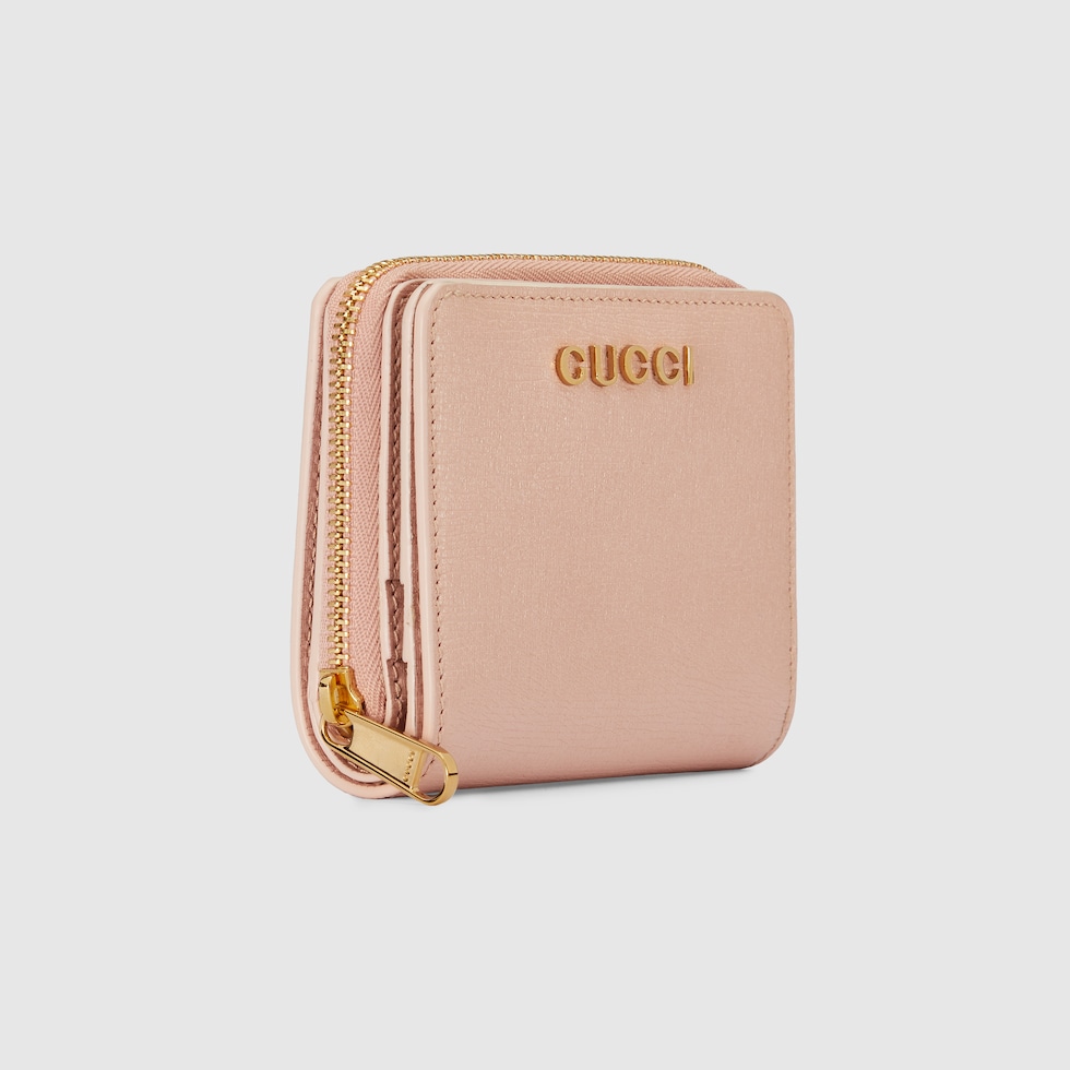 Mini portafoglio con logo Gucci in pelle rosa chiaro GUCCI Italia