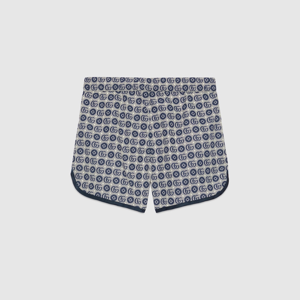 GUCCI Kids Double G Swim Shorts Size 12 Blue Ready to wear