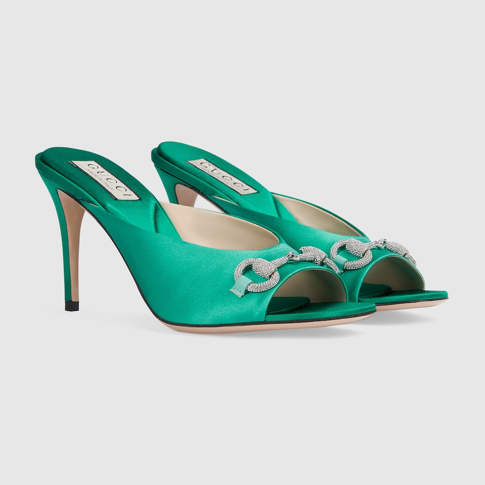 Emerald green gucci heels new arrivals