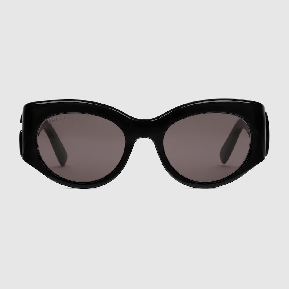 サングラス GUCCI BLACK ACETATE GEOMETRIC SUNGLASSES Gucci Women's Geometric Black Frame Sunglasses GG0956S-003-54
