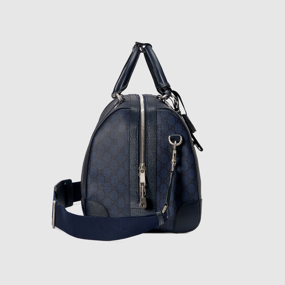 Ophidia medium duffle bag in blue and black Supreme | GUCCI® MX