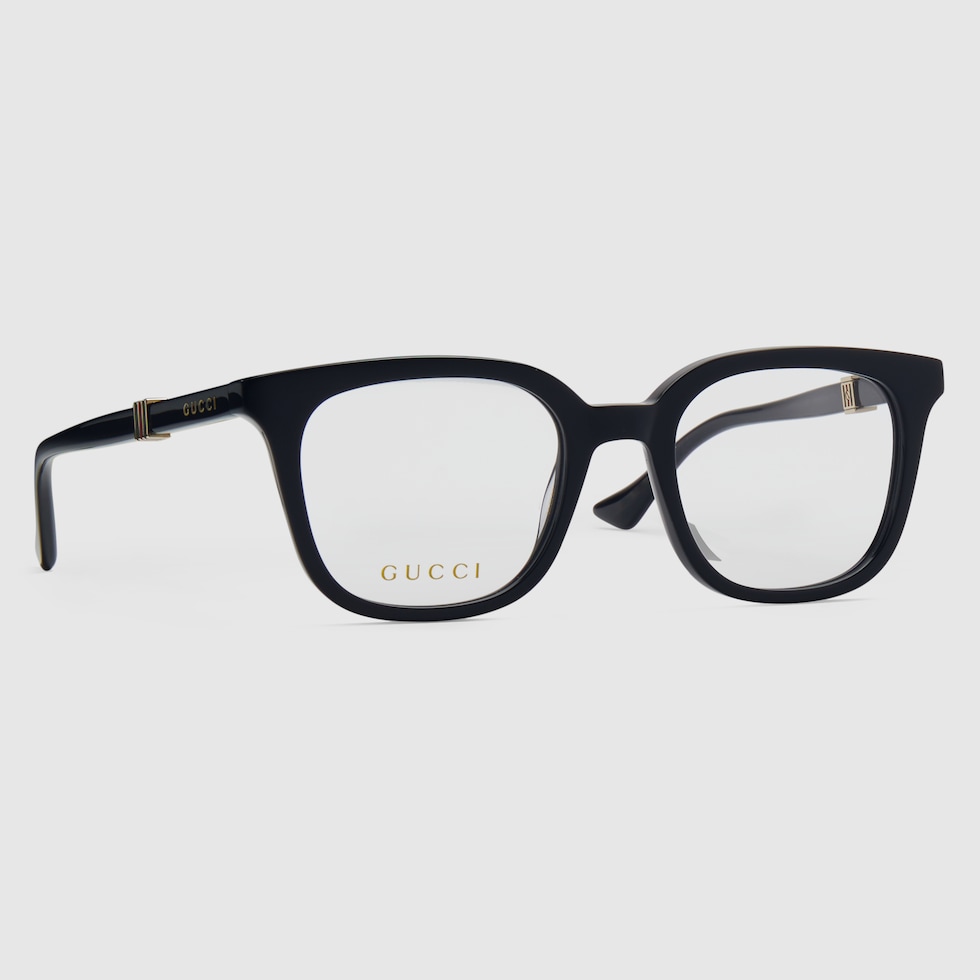 Rechteckiges Brillengestell in schwarz | GUCCI® DE 