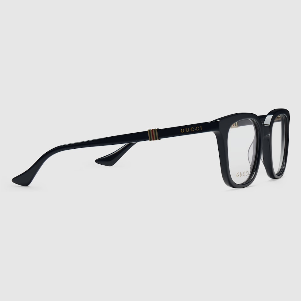 Rechteckiges Brillengestell in schwarz | GUCCI® DE 