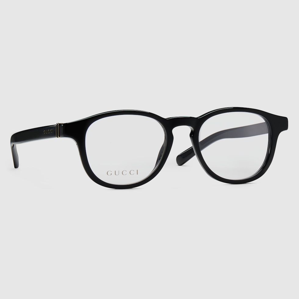 Round optical frame in black GUCCI US