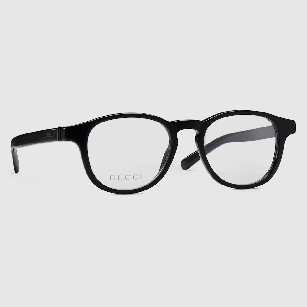 Round optical frame in black | GUCCI® US