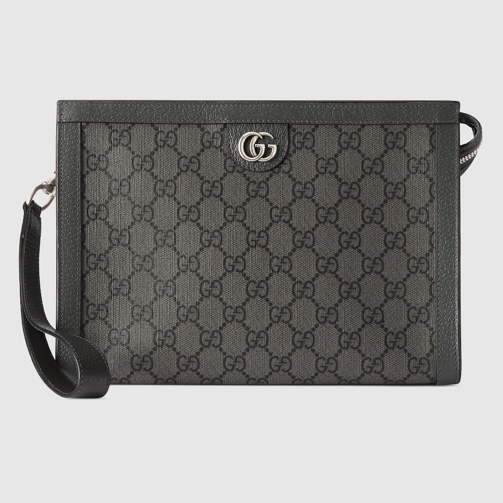 Ophidia pouch in grey and black Supreme GUCCI AE