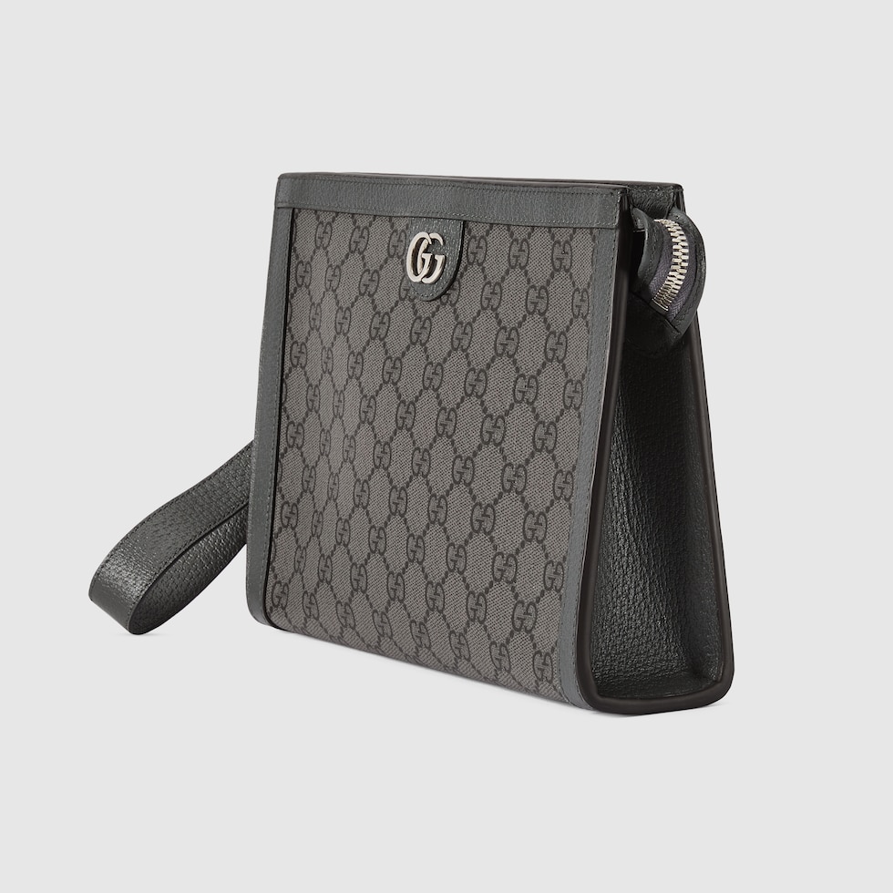 Bolsa Ophidia con GG inlona Supreme gris y negra GUCCI MX