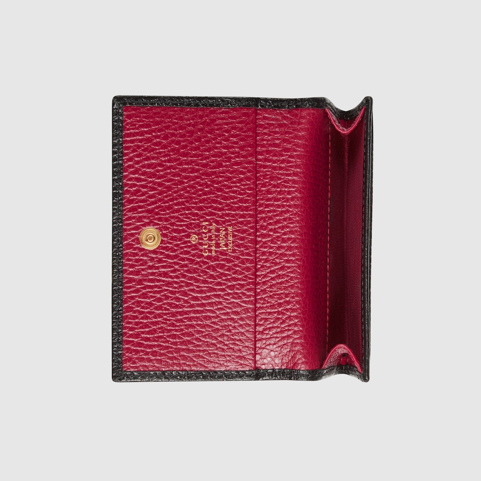 日本限定 ダブルG カードケース（名刺入れ）ブラック レザー | GUCCI® JP