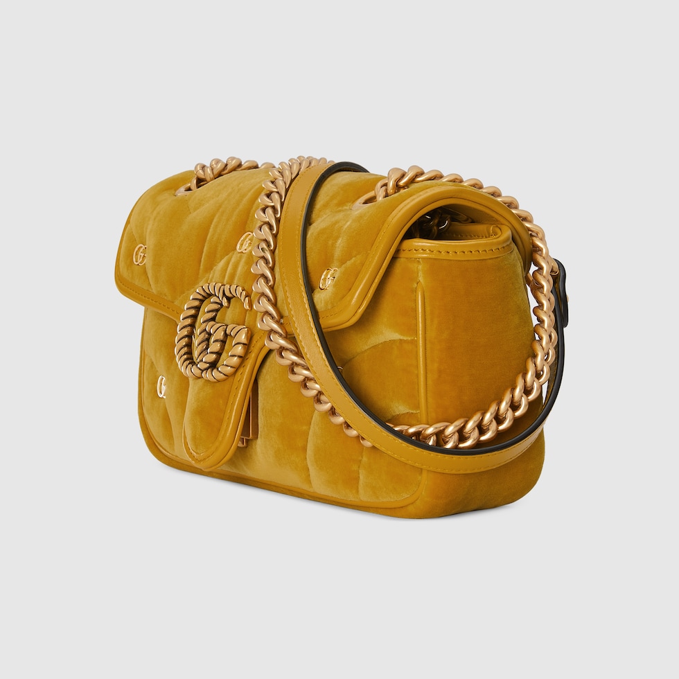 Gucci tan hot sale velvet bag