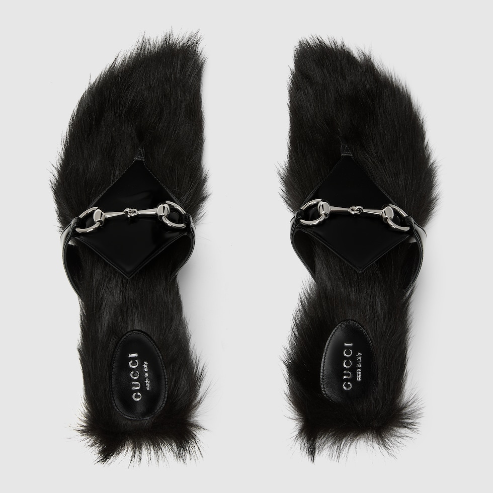 Gucci fluffy outlet sandals