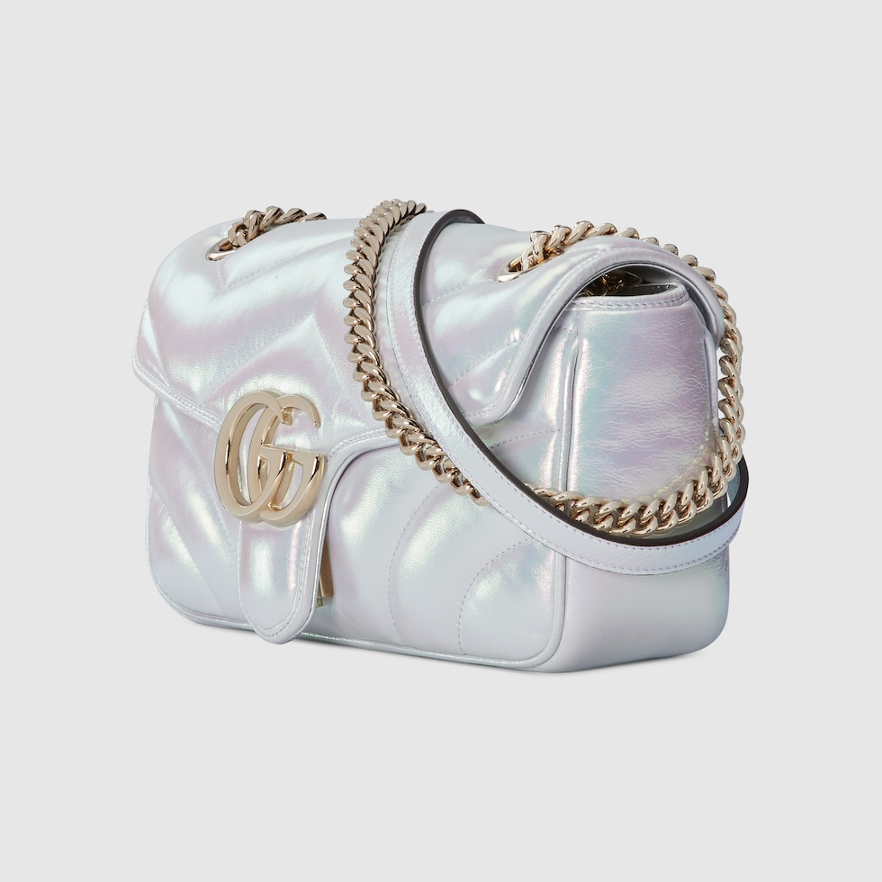MARMONT SMALL MULTI-POCKET BAG 25 IN WHITE CALFSKIN GOLD HARDWARE