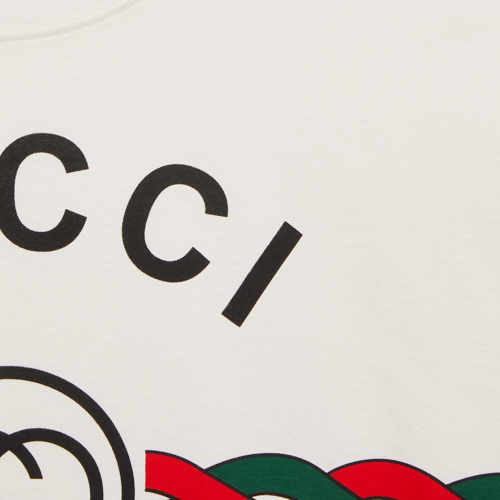 Gucci Cotton 'Depuis 1921' Cat T-Shirt - White - L