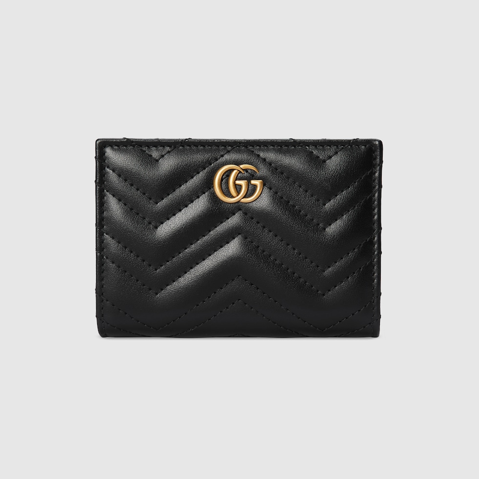 折りたたみ財布 GUCCI GG MARMONT CHAIN WALLET GG Marmont wallet in black | GUCCI® US