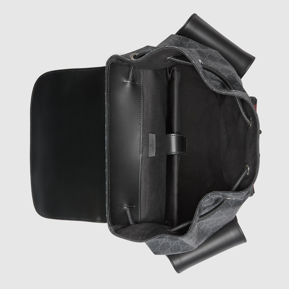 GG Supreme Black Backpack | GUCCI® TH
