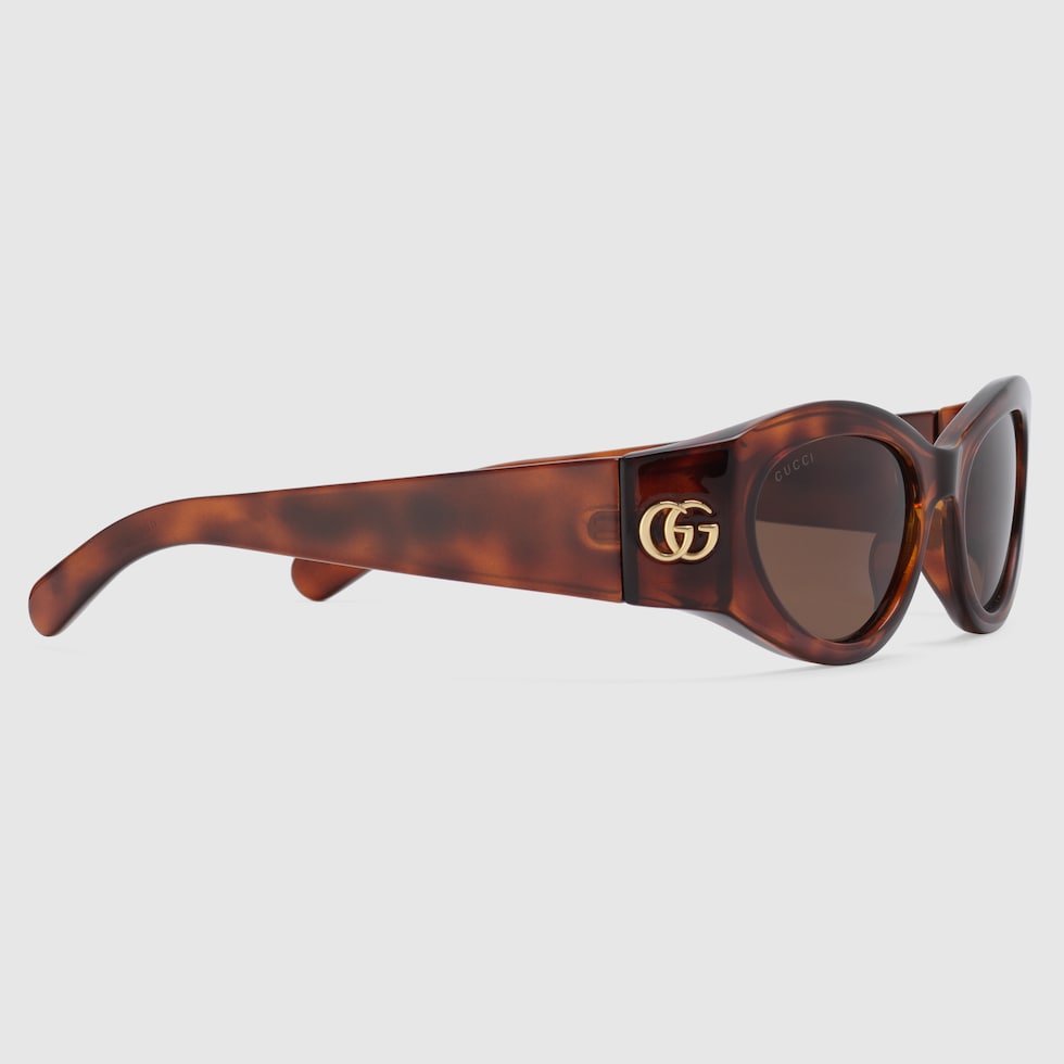 Sonnenbrille in Katzenaugenform in gespritzte Schildpatt-Optik  