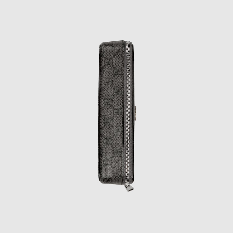 Ophidia small shoulder bag in grey and black Supreme | GUCCI® SG