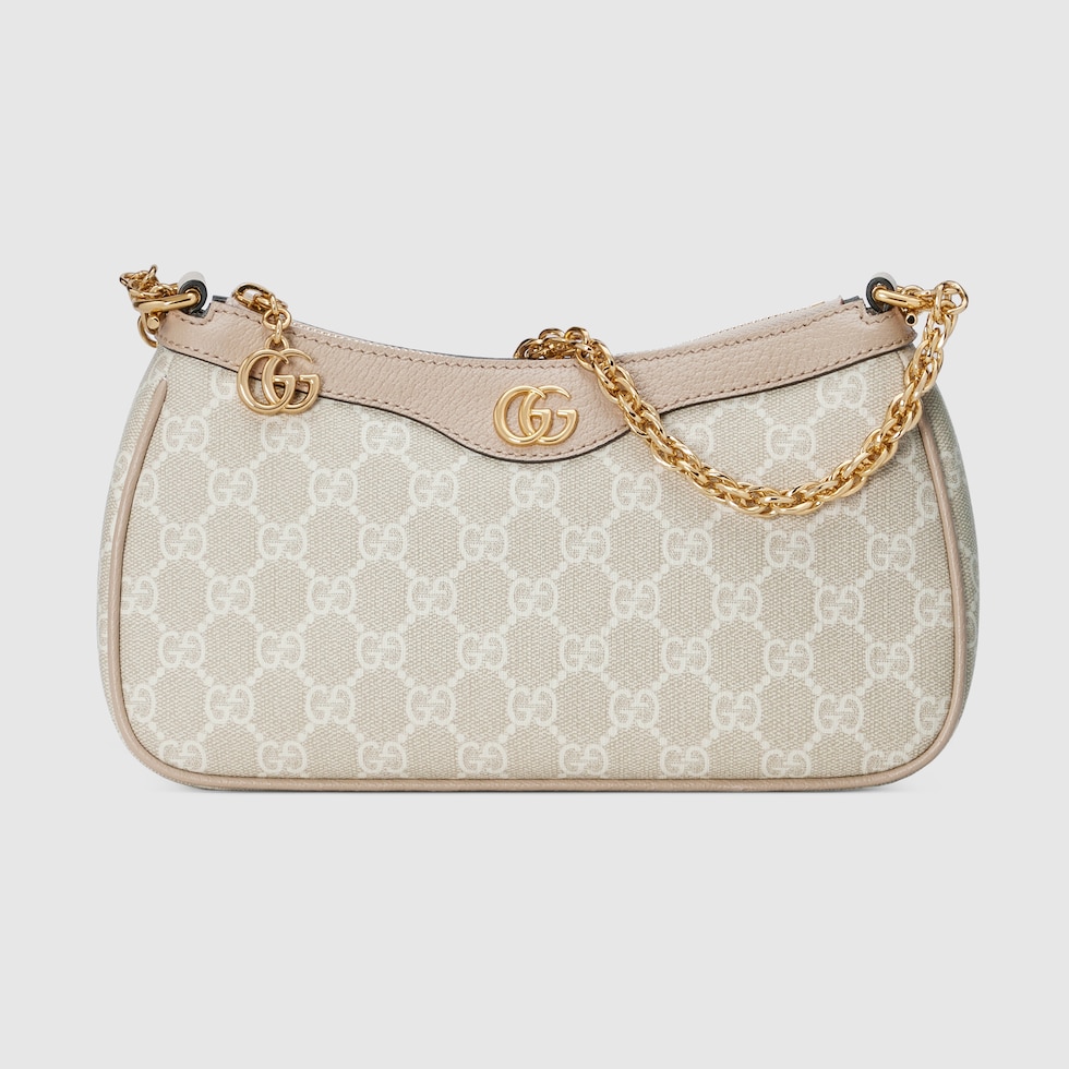Ophidia Small Shoulder Bag In Beige And White GG Supreme GUCCI AU