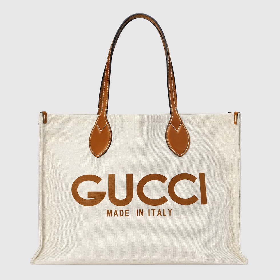 Gucci fabric tote best sale