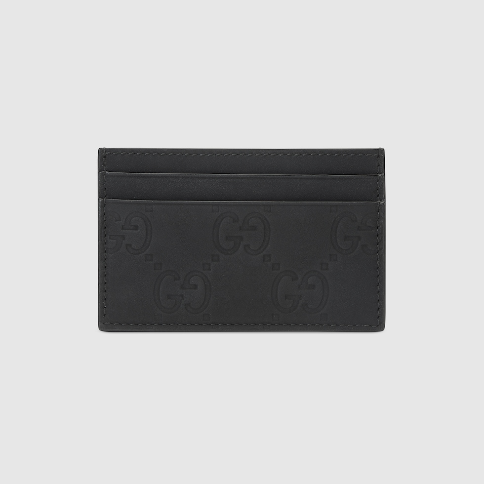 24AW new/GUCCI ロゴレザーカードケース CardCase Black Card case with Gucci logo in black leather | GUCCI® US