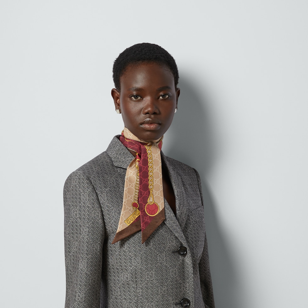 Gg bees silk scarf online
