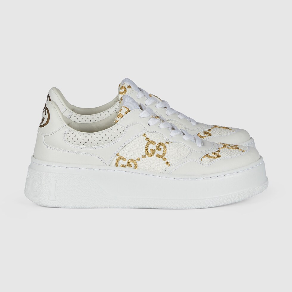 Women s GG trainer in white leather GUCCI NL