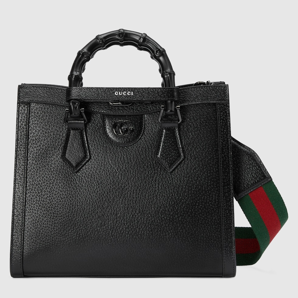 Gucci Diana medium tote bag in black leather | GUCCI® UK