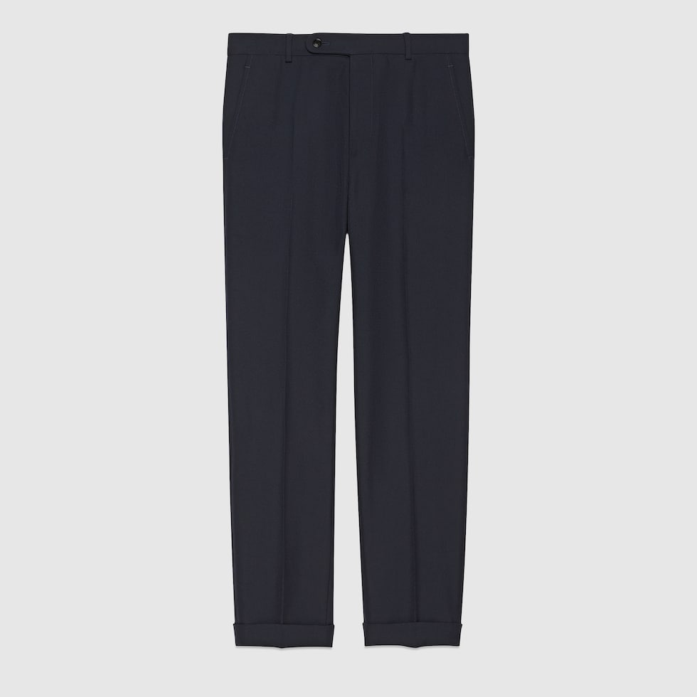 Beige pair of regular fit cavalry twill wool trousers – Rota SRL