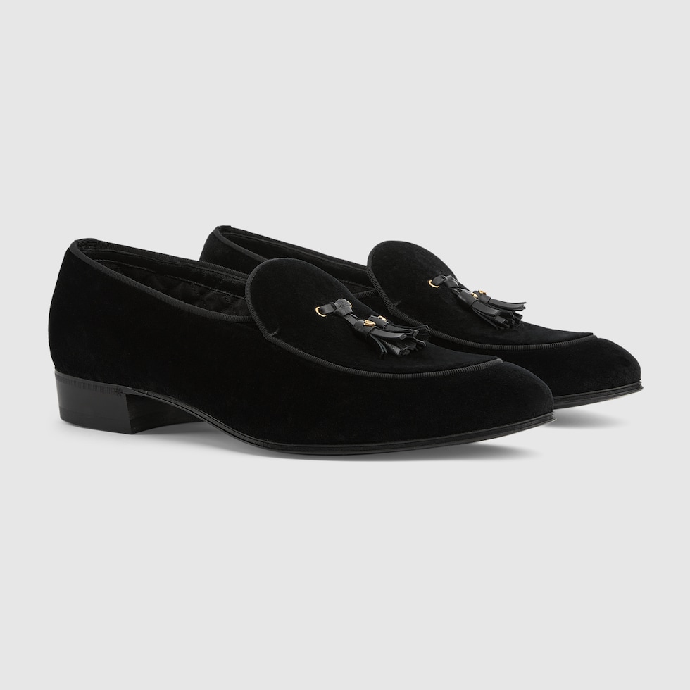 Gucci velvet loafers discount mens