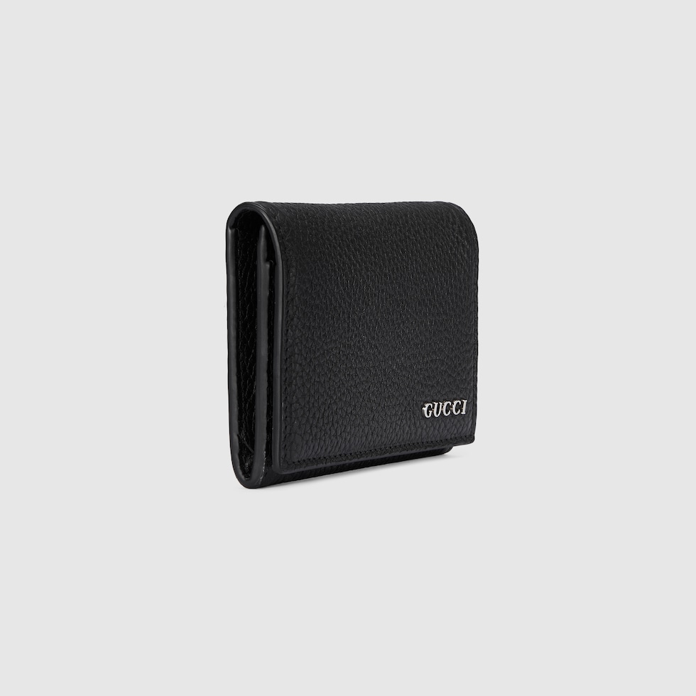 GUCCI　グッチ　ブラックレザー　カードスロット多数　折り畳みタイプ　付属品 コンパクトで便利♪】グッチ ミニ財布 (GUCCI/折りたたみ財布