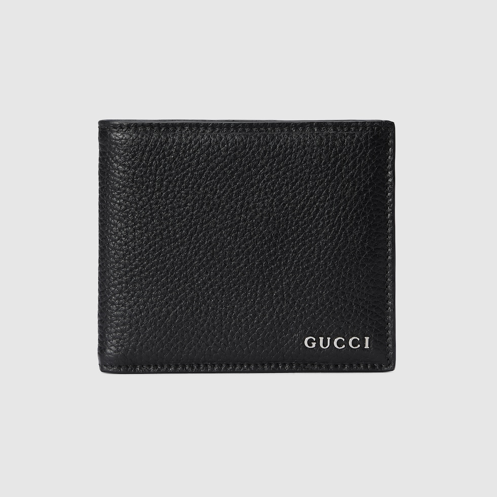 GUCCI ロゴ 二つ折りウォレットブラック レザー | GUCCI® JP