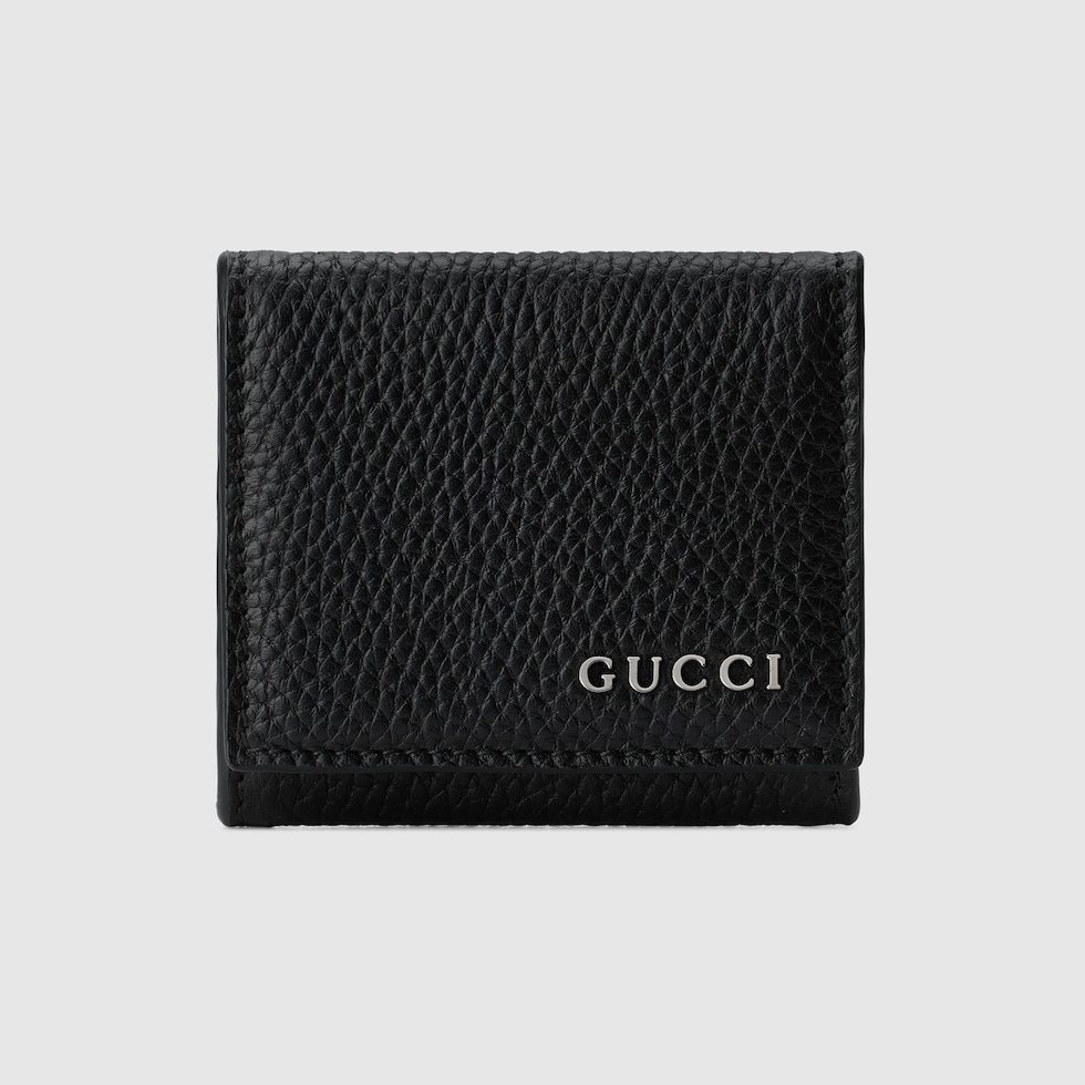 Gucci ブラック レザー コインケース GUCCI ロゴ コインケース ・ブラック レザー | GUCCI公式