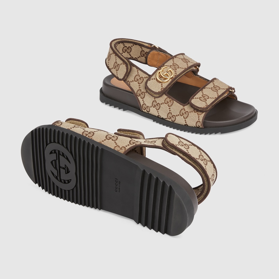 グッチサンダルGUCCI エボニーGGキャンバスメンズ25cm
