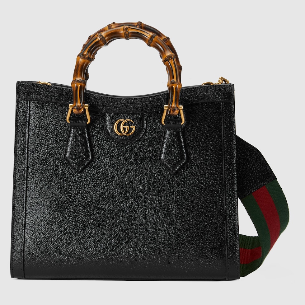 Gucci Diana medium tote bag in black leather | GUCCI® CA