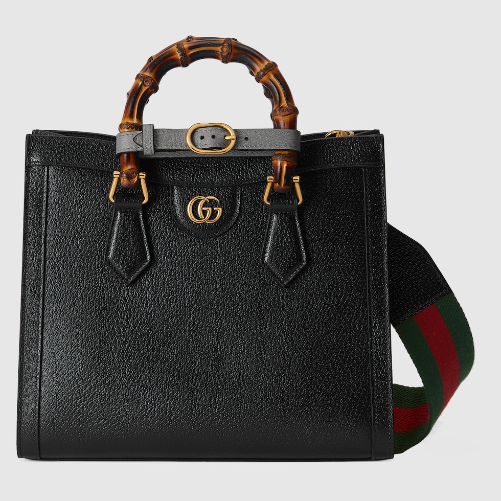 Gucci Diana medium tote bag in black leather | GUCCI® US