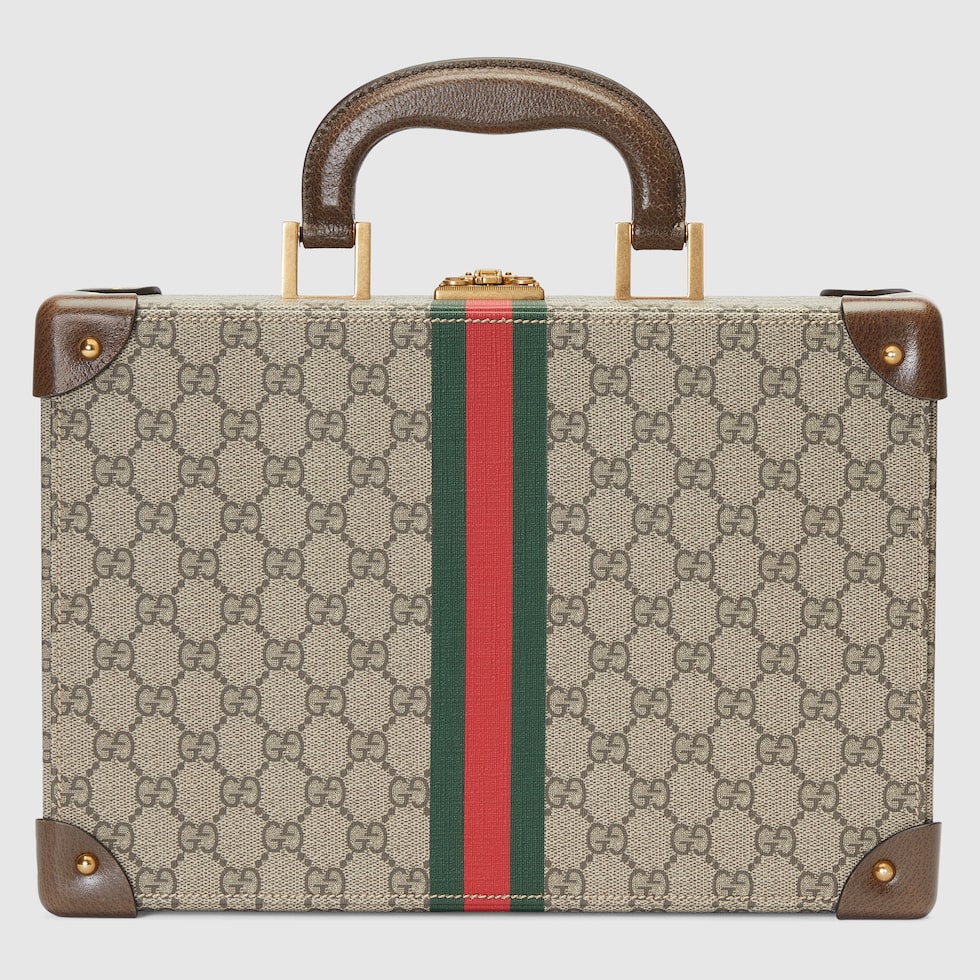 Gucci Savoy〕ミディアム リジッド ウォッチケース ・ベージュ