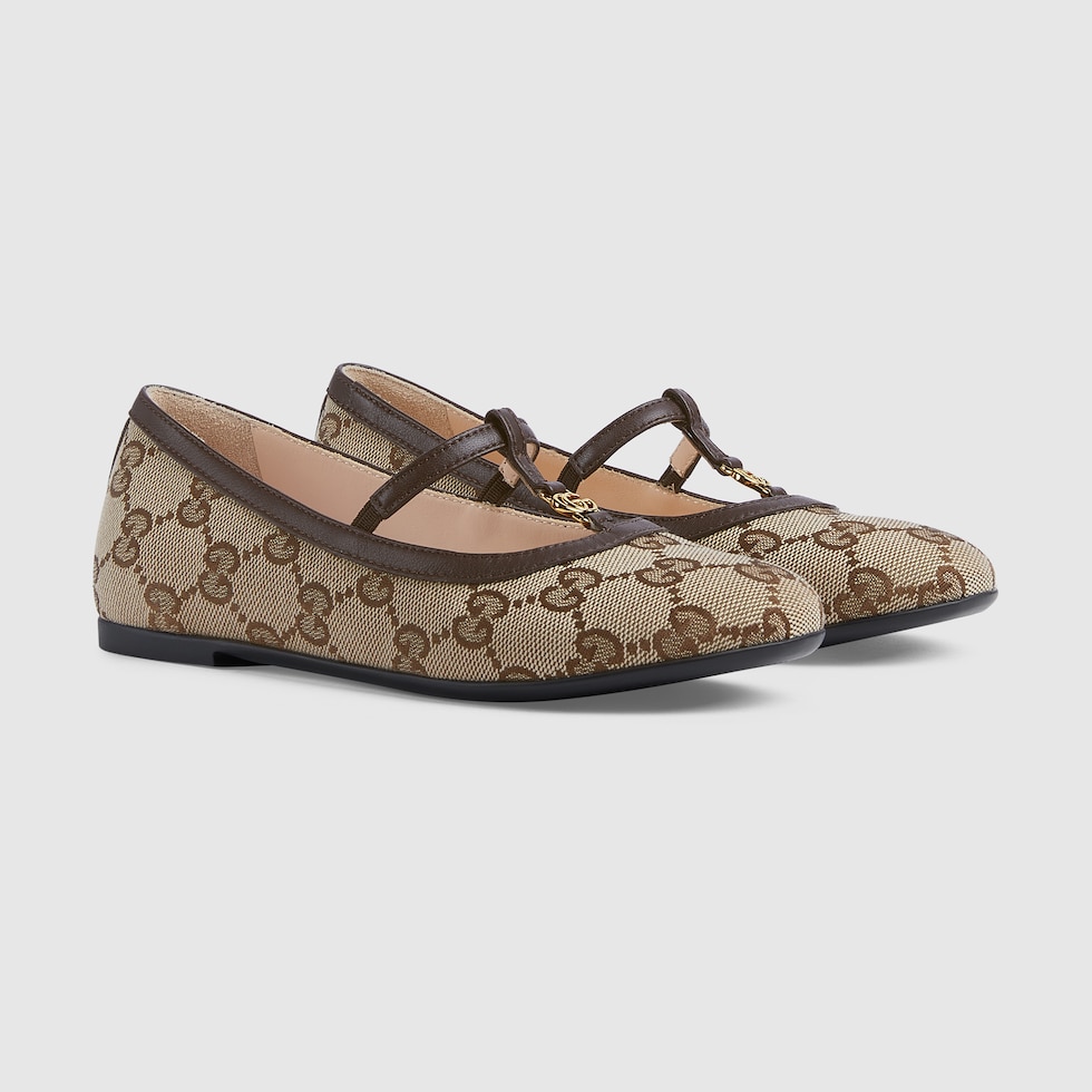 バレエシューズ GUCCI ORIGINAL GG FABRIC BALLERINAS Gucci Original Gg Fabric Ballerinas in White | Lyst