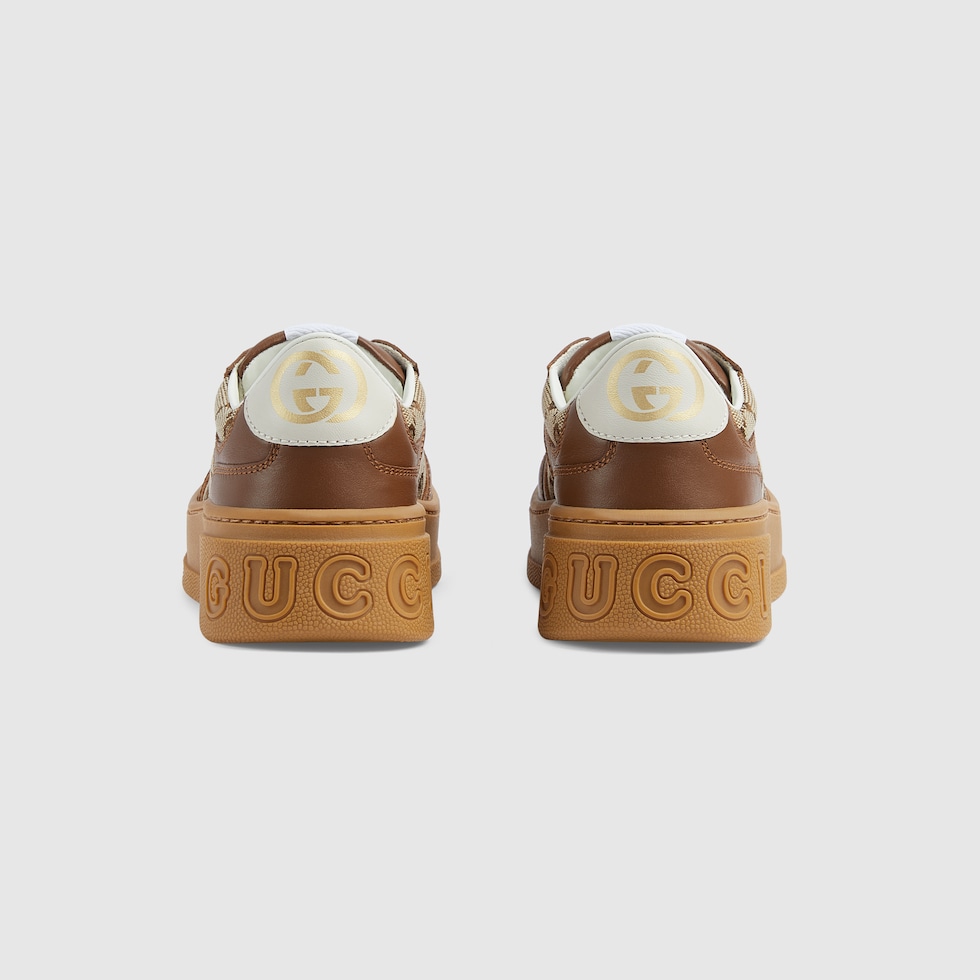 Leather platform sneaker sales gucci