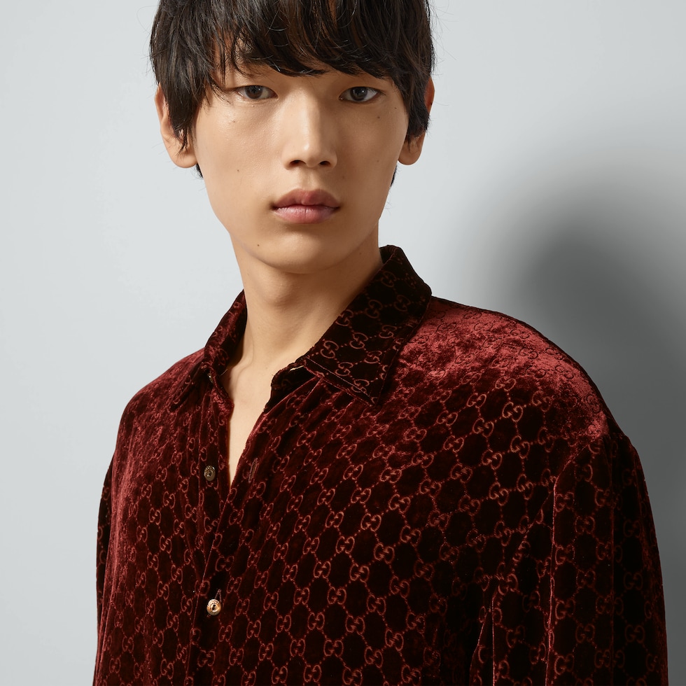 Oversized velvet shirt hotsell