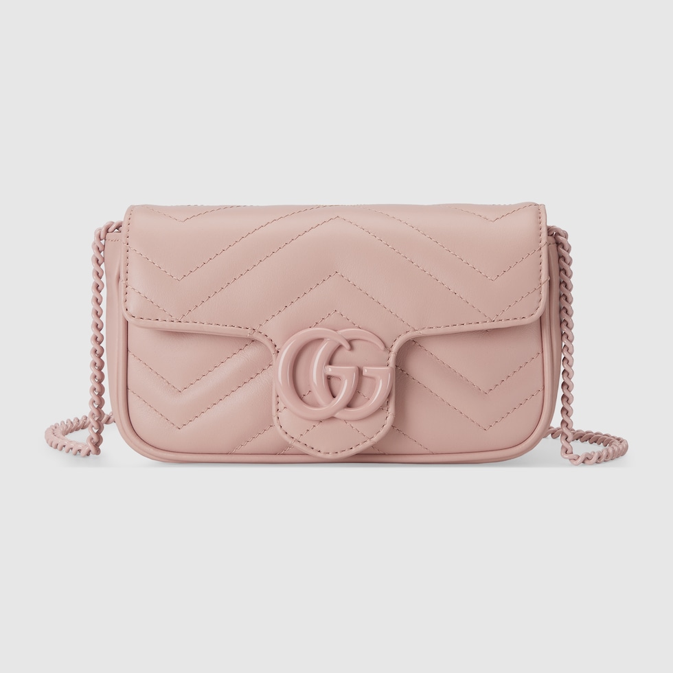 GG Marmont mini bag in light pink leather | GUCCI® SG